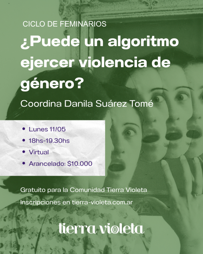 FLYER FEMINARIO Obra de Grete Stern utilizada para el flyer del Feminario sobre algoritmos y violencia de género de Danila Suárez Tomé.