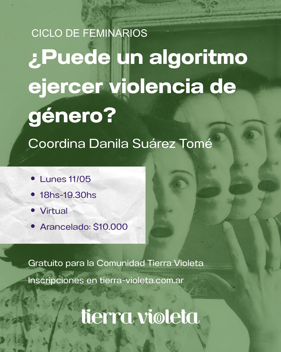 Obra de Grete Stern utilizada para el flyer del Feminario sobre algoritmos y violencia de género de Danila Suárez Tomé.
